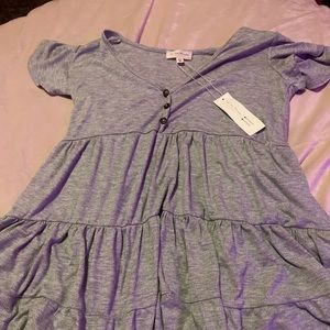 NWT see you monday grey flowy dress